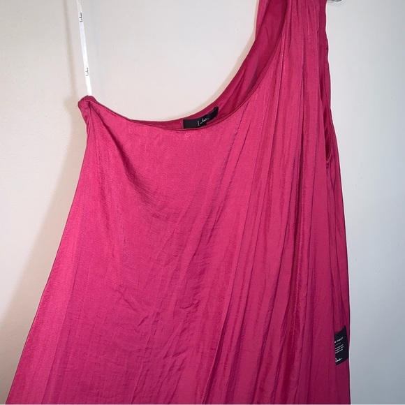 Lulu's Goddess Aura Fuchsia One-Shoulder Maxi Dress - Picture 6 of 12